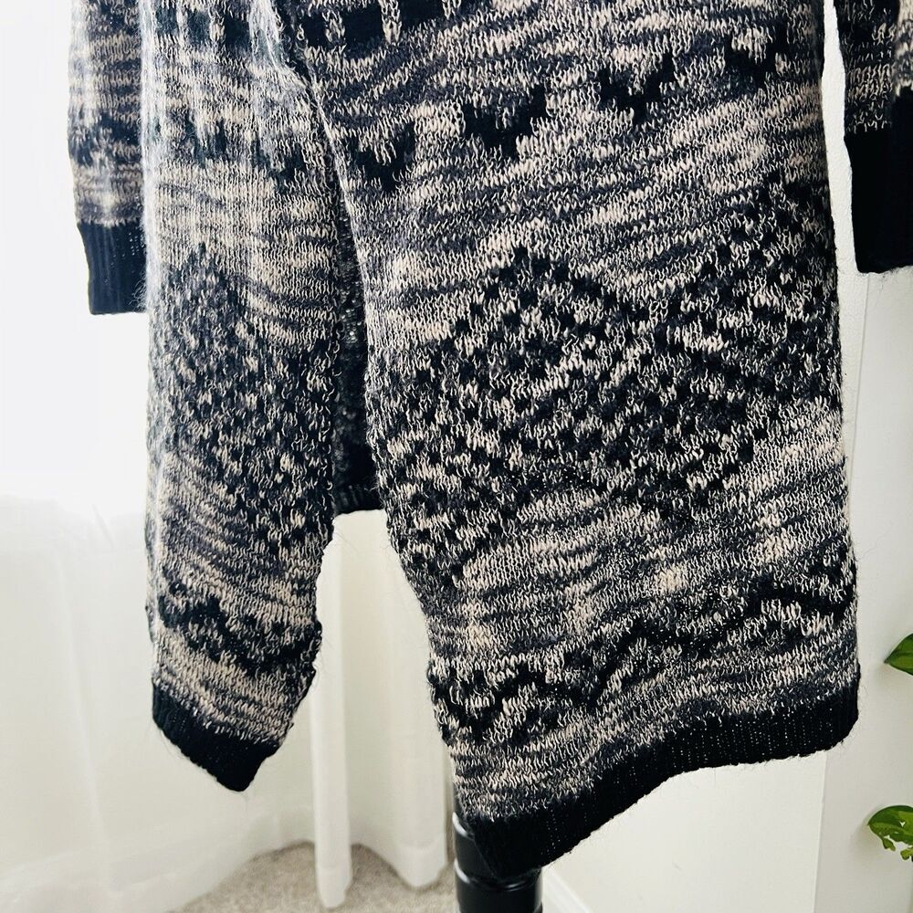 Maurices Black & Gray Soft Cozy Aztec Southwestern Long Cardigan Sweater - XXL - Picture 5 of 10